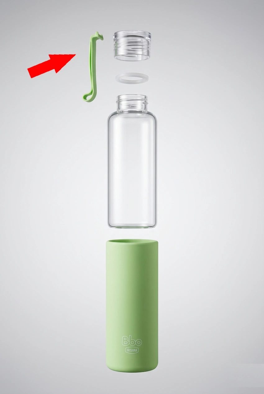 Asa de silicona verde de repuesto para botella Bbo4 Irisana