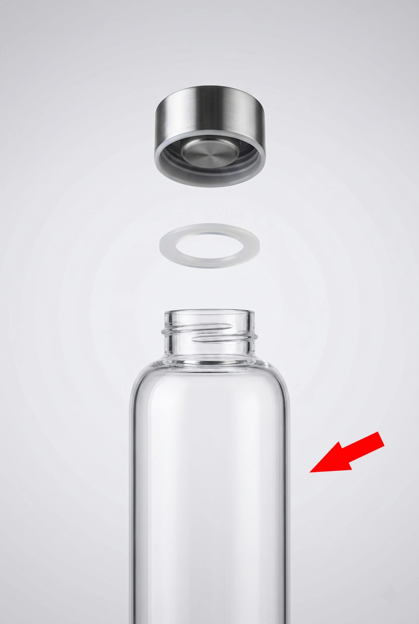 Repuesto de vidrio borosilicato para botella Bbo5 Irisana