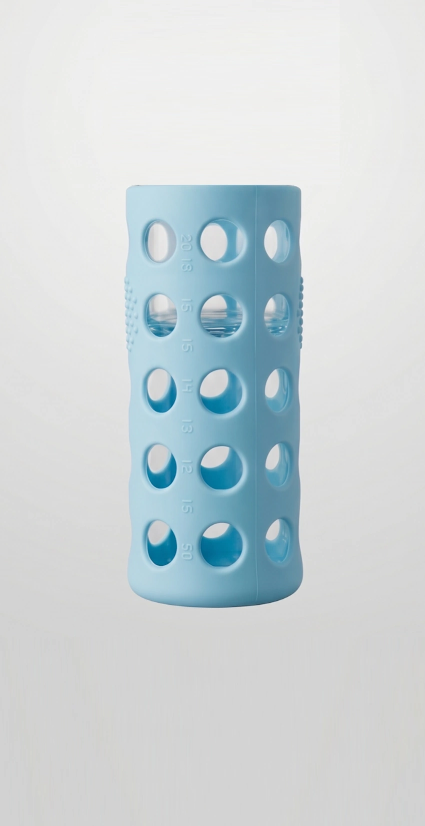 Funda de silicona con agujeros azul de repuesto para botella Bbo6 Irisana