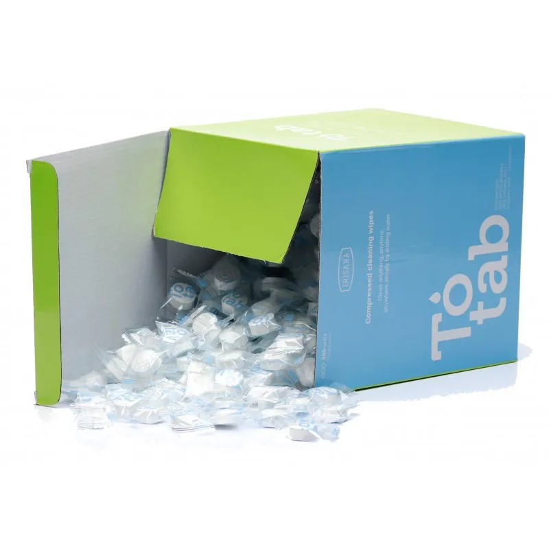Toallitas comprimidas To-Tab Irisana - Caja 500 uds.
