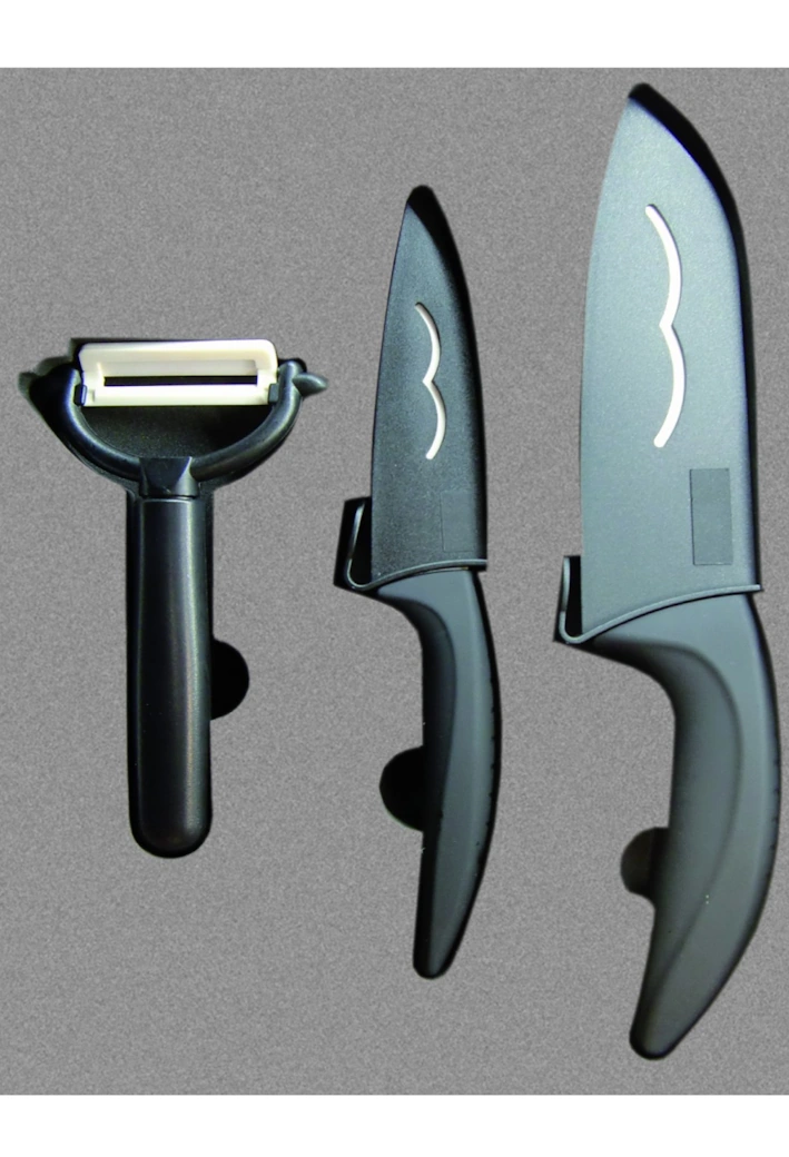 Estuche de Cuchillos Cerámicos Irisana y Pelador - 3 Piezas