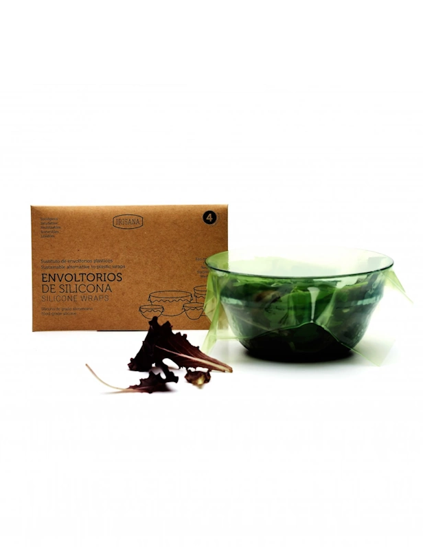 Envoltorios Reutilizables de Silicona Irisana - Pack 4 Unidades