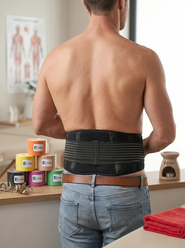 Soporte Termoinductor Lumbar Irisana con Turmalina