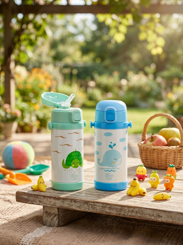 Botella Termo Infantil BBO Irisana de Acero Inoxidable - 320 ml