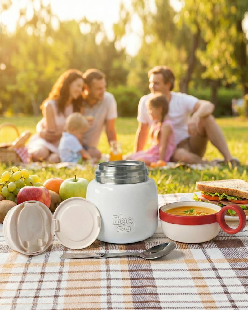 Termo para Alimentos BBO Irisana de Acero Inoxidable con Cuchara - 520 ml