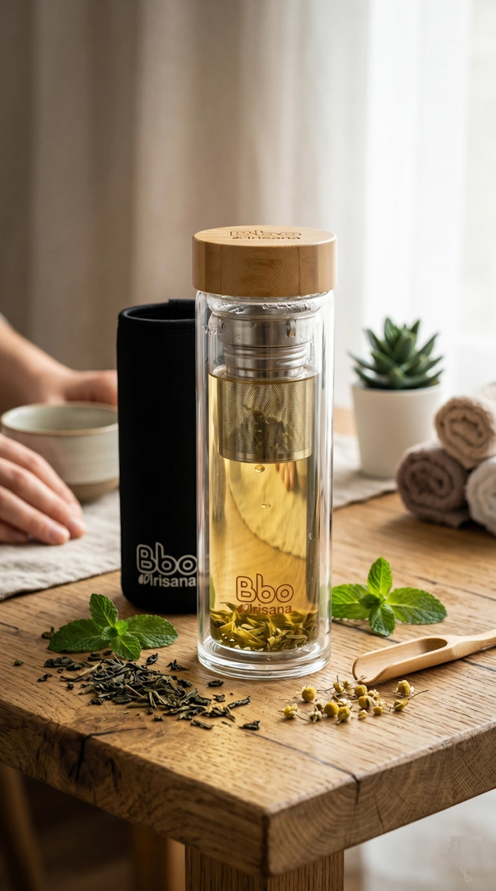 Infusionador BBO Irisana de Doble Pared de Vidrio Borosilicato - 400 ml