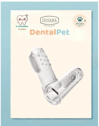 DentalPet Irisana - Cepillo Dental de Silicona para Mascotas (2 ud.)